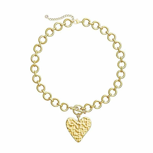 Mothers Day Gifts for Women Gold&Silver Plated Chunky Paperclip Chain Heart Necklace