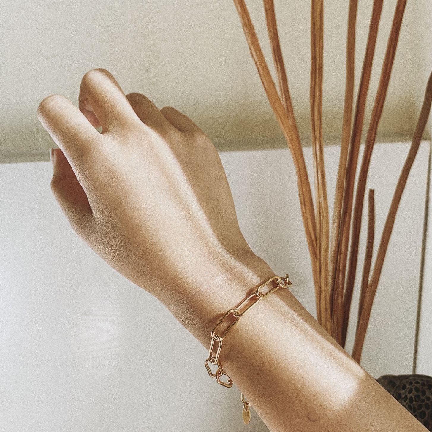 25pcs Ins Style Paperclip Design Chunky Chain Bracelet for Women